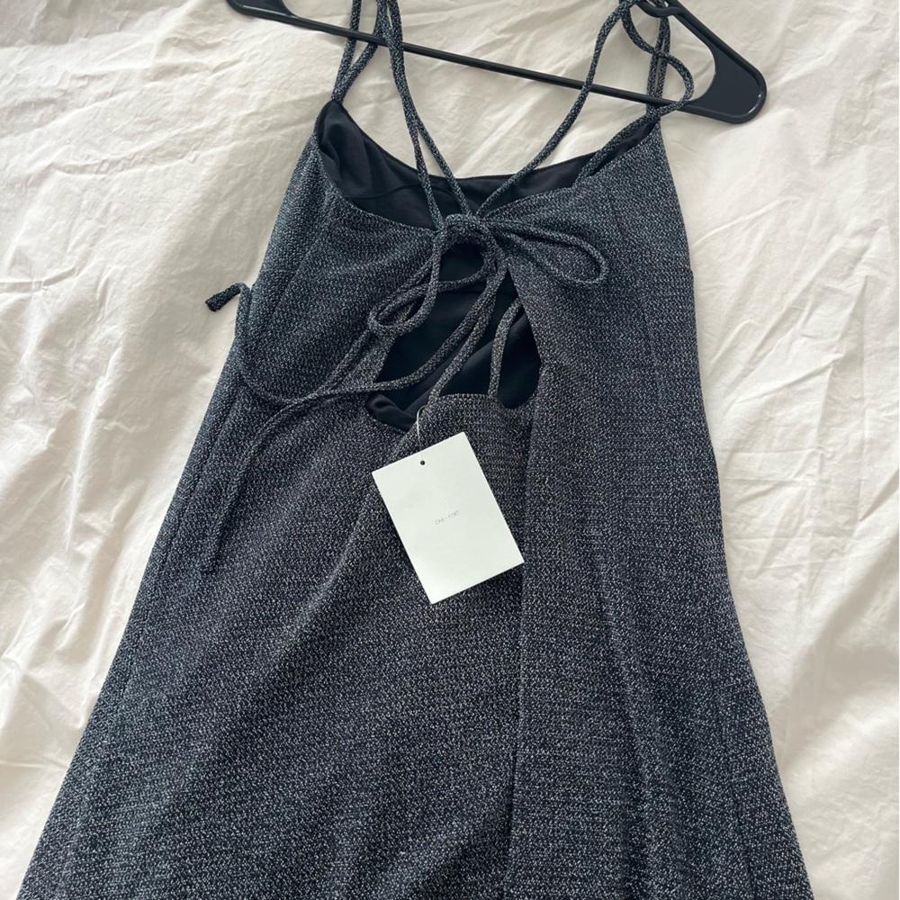 OAK + FORT mini dress sequin silver body con size M new with tags NWT